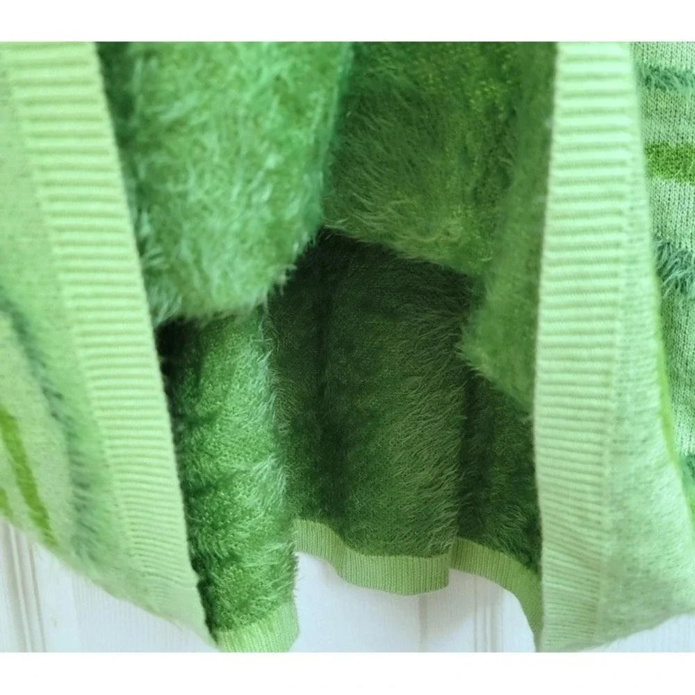 House of Sunny Green‎ Bodycon Y2K Style Slip Knit Midi Dress Back Cut Out 90s 2